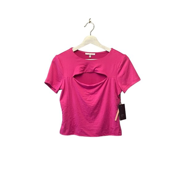 NWT Iris Size Large Womens Pink Crop Top #M-5-300-25 - Picture 1 of 5